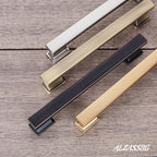 Alzassbg 15 Pack Brushed Antique Brass Cabinet Knobs, 1.46 Inch(37mm) Rectangle Kitchen Hardware Knobs for Cabinets and Drawers AL6061AB