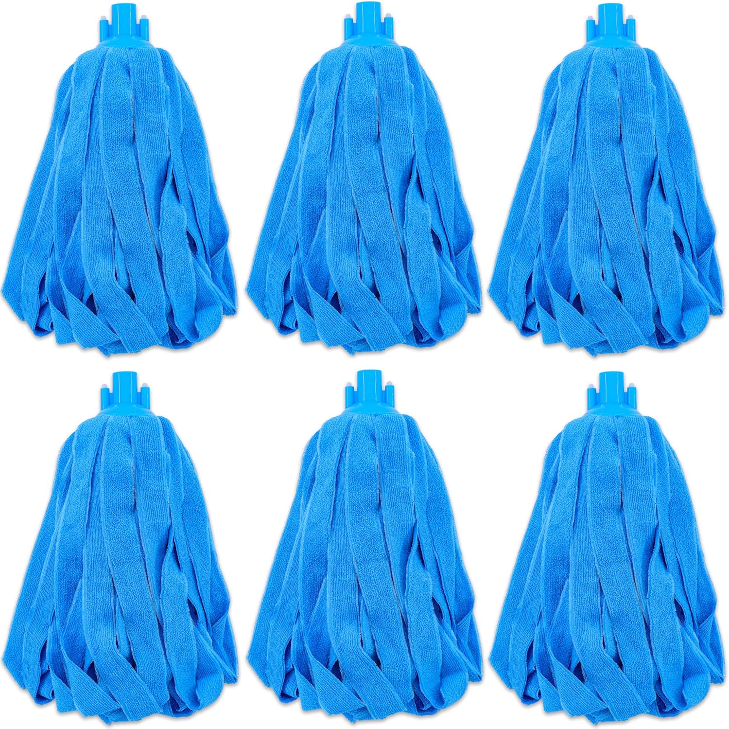 Microfiber Cloth String Mop Head Refill, Loop End Screw On Mop Head Compatible with All Standard US Threading Pole (Acme 3/4 inch Thread) (6)