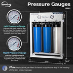 iSpring CRO1000 4-Stage Tankless Commercial Reverse Osmosis Water Filtration System, for House, Restaurant, Small Business, and Light Industrial Use,1000 GPD High Flow, Upgraded Size Filters