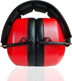 DECIBEL DEFENSE Professional Safety Ear Muffs 37dB NRR - The HIGHEST Rated & MOST COMFORTABLE Ear Protection for Shooting & Industrial Use - PROFESSIONAL HEARING PROTECTION (SAFETY RED)