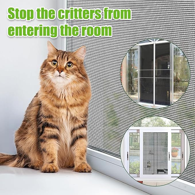 48in x 100ft Window Screen and Screen Door Mesh .Fiberglass Screen Doors for Patio and Window .for DIY Repair Or Reinstallation of Screens and Doors Gary