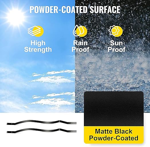 Akenow Wavy Iron Railing, 32.25 Inch Wave Arc Balusters (61 Pack) with Screws for Outdoor Stair Deck Porch