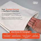 Canvas Drop Cloth 4' x 12' (48 sq.ft.) - Reusable & Eco-Friendly Painters Drop Cloth for Furniture, Surfaces & Floor Protection - 100% Recycled Cotton Canvas Tarp for Home Renovation by IDL Packaging