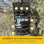 Heavy-Duty Roll Up Tool Bag Organizer w/Transparent Pockets for Quick View & Easy Access. 7 Reinforced Pockets w/Zippers, Multiple Carrying & Hanging Handles, Elastic Organizers & Adjustable Strap