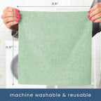 S&T INC. 100 Pack Microfiber Cleaning Cloth, Edgeless Bulk Towels for Home, Reusable Microfiber Towels for Cars, Cleaning Rags, Assorted, 11.5 Inches x 11.5 Inches, 100 Count