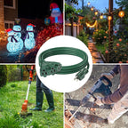 BN-LINK 25Ft Outdoor Extension Cord with 3 Outlets, 2-Pack, 16/3 SJTW, 13-Amp Power Cord for Lighting, Landscaping & Holiday Decorations, Grounded, ETL Listed