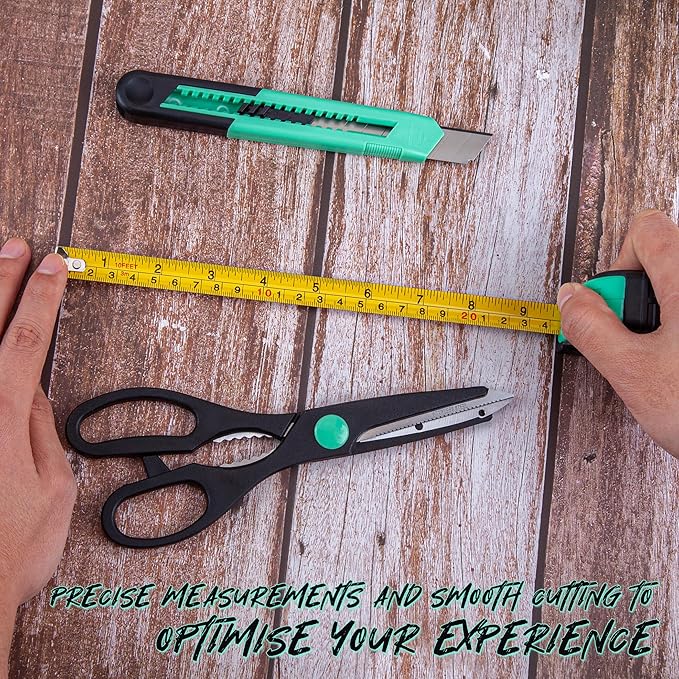 CARTMAN 39-Piece Home Tool Set Kit, Essential Household Hand Tools with Plastic Storage Case, Green