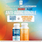 Aura Vitamin Mega Antioxidant Bundle | Hydrolyzed Collagen & AFA Stem Cell | Hydrolyzed Collagen with Vitamin C, Aphanizomenon Flos-Aquae | Celula Madre Skin, Hair and Nail Support – 60 Each Caps (3)