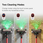 uwant 8-in-1 Cordless Vacuum Cleaner with 50min Runtime 35Kpa Powerful Suction Vacuum Cleaners for Home Anti-Tangle Stick Vacuum for Pet Hair Carpet Hard Floors