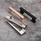 Alzassbg 10 Pack Brushed Brass Cabinet Pulls, 3-3/4 Inch(96mm) Hole Centers Gold Kitchen Cabinet Handles for Cabinets and Drawers AL3061BB