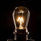 Hometown Evolution, Inc. 100 Foot Commercial Grade Outdoor String Lights (100 Foot 50 Socket, S14 11 Watt Clear Light Bulbs)