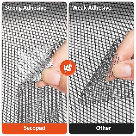 Grey Screen Repair Tape, 2" X 180" (15FT) Window Screen Door Repair Kit, Strong Adhesive Fiberglass Patch Tape Mesh