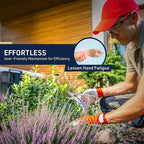 Kings County Tools 8" Steel Bypass Pruner | Spring-Loaded Snap Catch | Cast Aluminum with Rubber Surface Grips | Works Best with Green Branches and Material