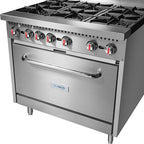 KoolMore KM-CR36-LP 36 in. 6 Burner Commercial Liquid Propane Range with Oven