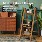 Taranta 4 Step Ladder,Aluminum Lightweight Folding 4 Step Stool with Anti-Slip Wide Pedal, 330lbs Capacity Step Ladder for Household,Kitchen,Office - Woodgrain