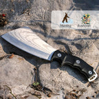 11 Inch Hatchet with Sheath, Small Compact Machete Axes, Fixed Blade Full Tang Camping Tactical Knife for Woodworking, Garden Machete Axe with Sheath for Bushcraft Yards Bushes Wood, A4SL