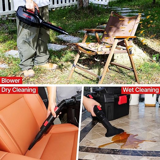 Shop-Vac 2 Gallon 20V Cordless Wet/Dry Vacuum, Portable 3-in-1 Vac with Blower Function, Integrated Battery and Charger Included, Ideal for Garage, Workshop, Car & Jobsite, 5430082