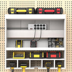 Heavy Duty Power Strip,Industrial Heavy Metal Case Surge Protector,8 AC Outlets,15Amp,2700 Joules,Protected' Indicator,14 Gauge Cord (Grey, 10FT Length)
