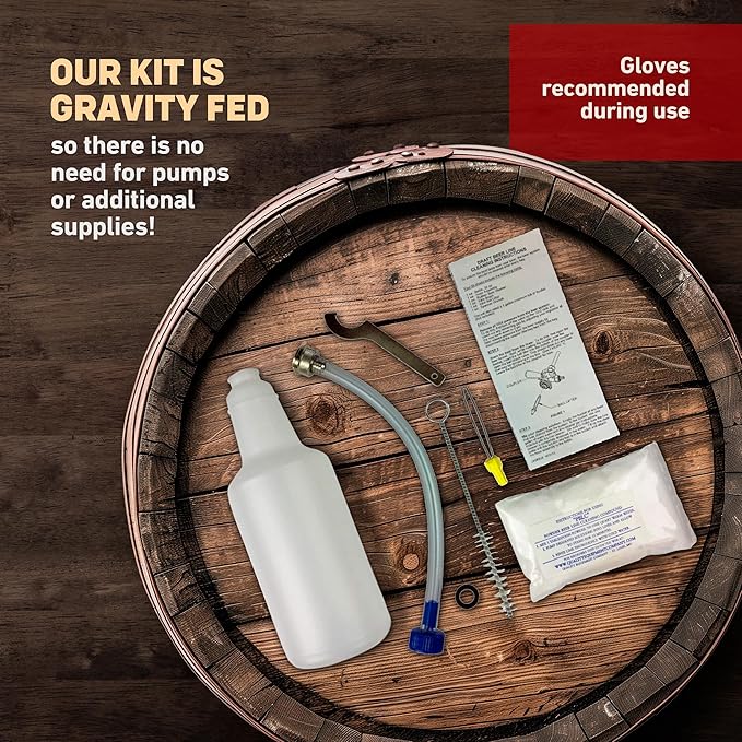 Kegerator Beer Line Cleaning Kit - All Necessary Cleaning Accessories and Powder Cleaning Compound