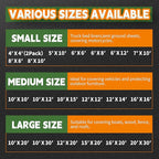 RAINDEWAY Tarps Heavy Duty Waterproof 10x15 Feet,10.5 Mil Waterproof Tarps for Outdoors,Multipurpose Poly Tarp Cover with Metal Grommets and Reinforced Edges,Green/Blue