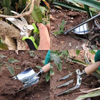 41-Piece Premium Gardening Tool Set, Stainless Steel Heavy Duty Gardening Tool Kit, with Non-Slip Rubber Grip, Storage Tote Bag, Outdoor Hand Tools, Ideal Gardening Gifts for All (Green)