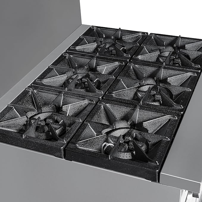 KoolMore KM-CR36-LP 36 in. 6 Burner Commercial Liquid Propane Range with Oven