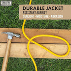 2 Pack 12 Gauge Outdoor Extension Cord 10 ft, 12/3 Heavy Duty Extension Cord 3 Prong Lighted End, SJTW Weatherproof Industrial Electrical Cable for Major Appliances, Proudly American Brand