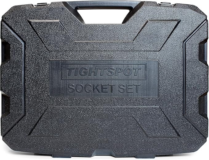 TIGHTSPOT 1/2" Drive 70pc Impact Socket MASTER SET with SAE & Metric from 5/16 Inch - 1-1/4 Inch, 8mm - 24mm, Standard/Deep Sockets with Extension Bars & Adapters & More