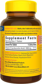 Nature Made Extra Strength Vitamin C 1000 mg, Dietary Supplement for Immune Support, 100 Tablets, 100 Day Supply